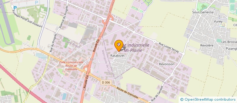 localisation de l'entreprise A.M. DISTRIBUTION à GENAS