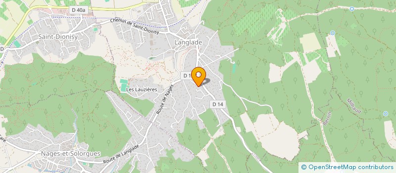 localisation de l'entreprise A.M.E ELECTRICITE  LANGLADE