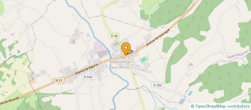 localisation de l'entreprise A.M.F.  VILLECOMTAL-SUR-ARROS