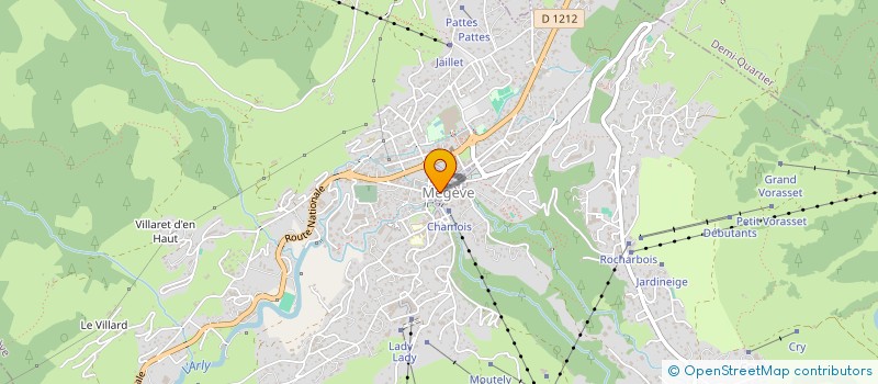 localisation de l'entreprise A.M.F. à MEGEVE