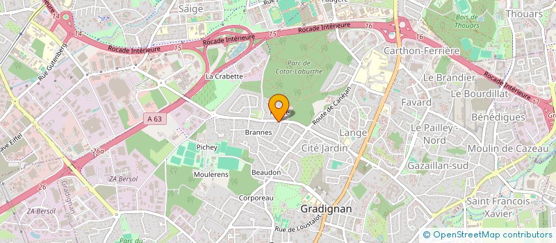 localisation de l'entreprise A.M.F  GRADIGNAN