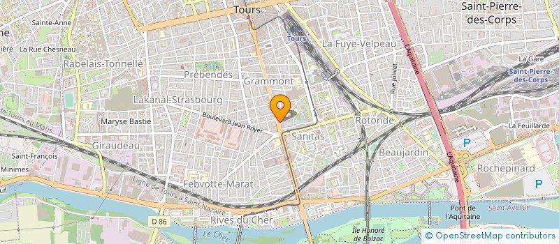 localisation de l'entreprise A.M.F. SYSTEM à TOURS