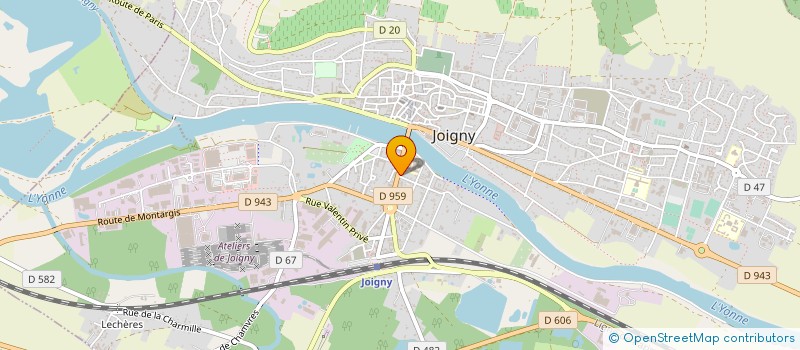 localisation de l'entreprise A.M FLEUR à JOIGNY