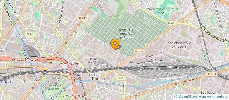 localisation de l'entreprise A.M.FRUITS  PANTIN