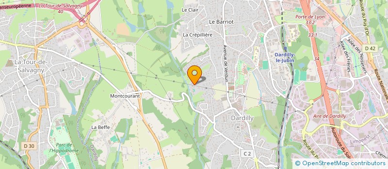 localisation de l'entreprise A.M.G  DARDILLY