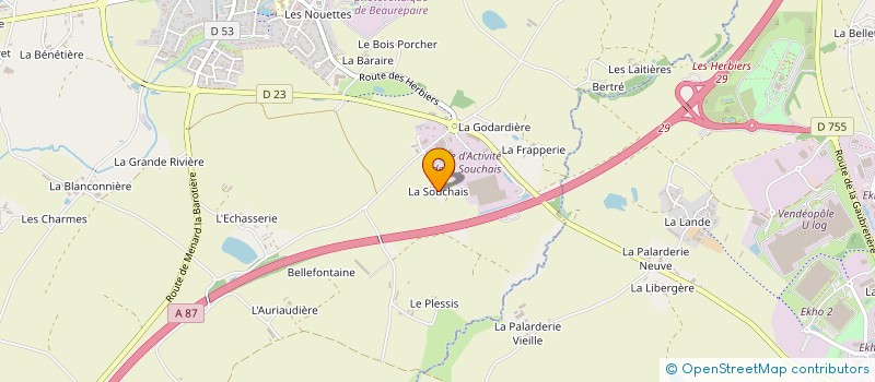 localisation de l'entreprise A.M.G à BEAUREPAIRE