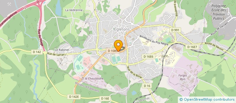 localisation de l'entreprise A-M-G. à EGLETONS