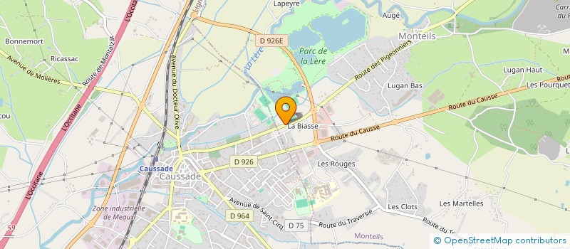 localisation de l'entreprise A.M.G.  MONTEILS