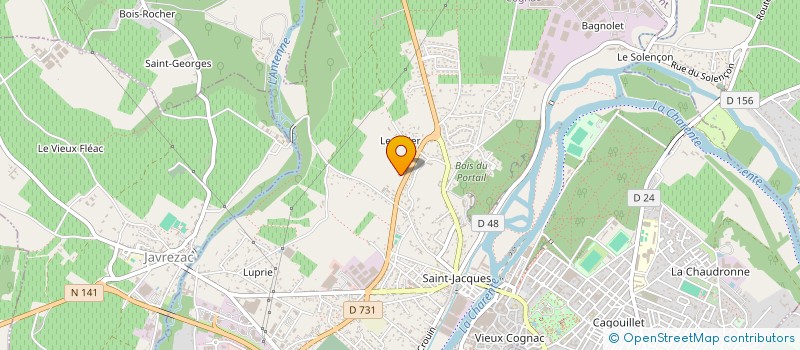 localisation de l'entreprise A.M.G.B à COGNAC