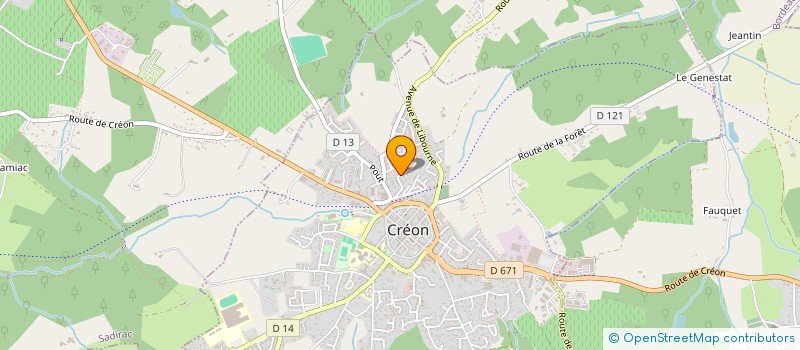 localisation de l'entreprise A.M.G. TRANSPORT  CREON