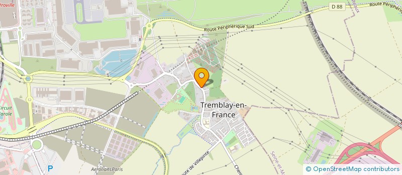 localisation de l'entreprise A.M.H. à TREMBLAY-EN-FRANCE