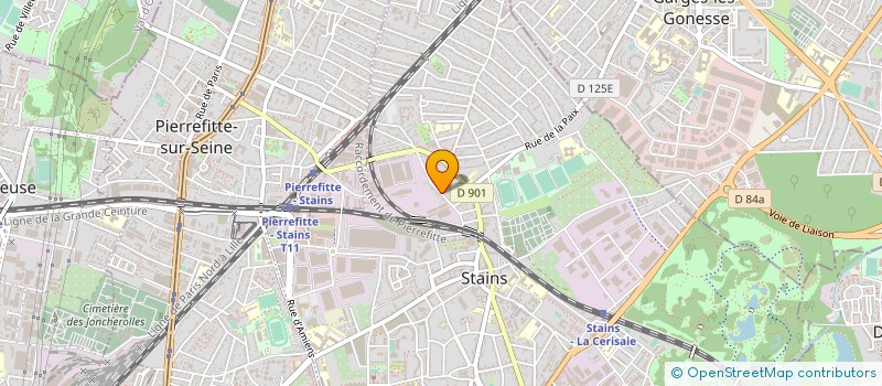 localisation de l'entreprise A.M.H à STAINS