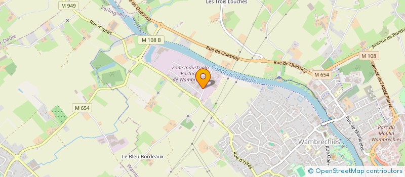 localisation de l'entreprise A.M.H. CONSEILS SAS à WAMBRECHIES