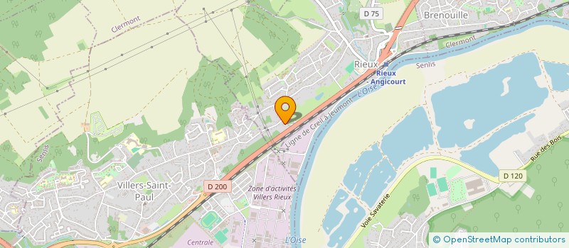 localisation de l'entreprise A.M.H. LES PLATANES  RIEUX