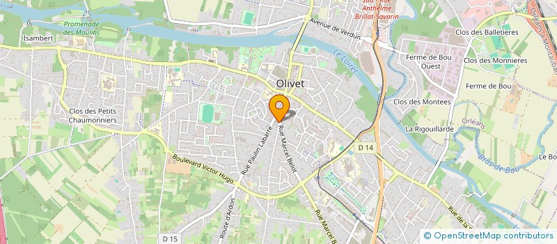 localisation de l'entreprise A.M. HOME à OLIVET