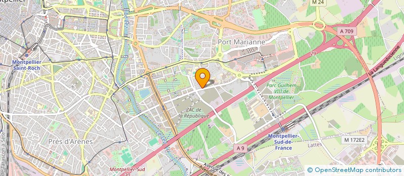 localisation de l'entreprise A.M.I à MONTPELLIER