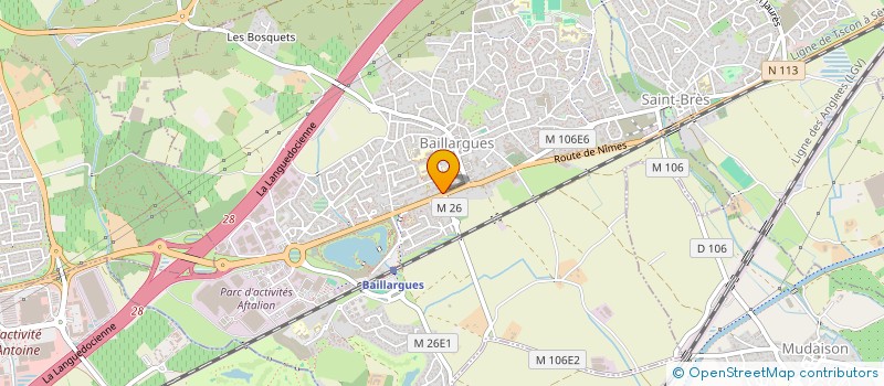 localisation de l'entreprise A.M.I à BAILLARGUES