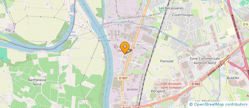 localisation de l'entreprise A.M.I.E.  LE PONTET