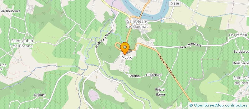 localisation de l'entreprise A.M.I.S. ASSOCIATION MUSICALE ET INTERVENTIONS SPECIALISEES  SAINT-JEAN-DE-BLAIGNAC