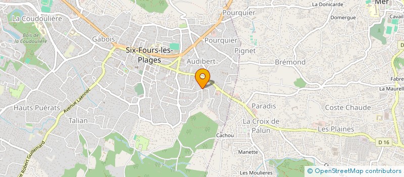 localisation de l'entreprise A.M.IMMOBILIER à SIX-FOURS-LES-PLAGES