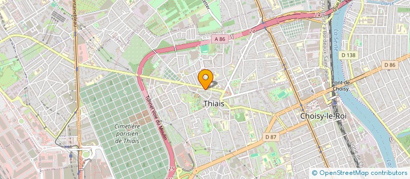 localisation de l'entreprise A.M.J-C  THIAIS