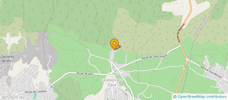 localisation de l'entreprise A.M.J.L..  CASTILLON-DU-GARD