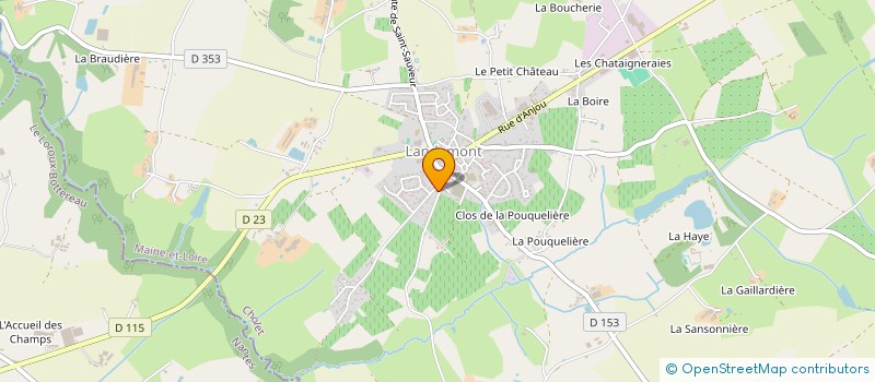 localisation de l'entreprise A M J PEINTURE  OREE-D'ANJOU