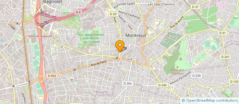 localisation de l'entreprise A.M.K à MONTREUIL