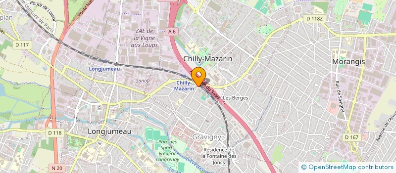 localisation de l'entreprise A.M.K TRANSPORTS à CHILLY-MAZARIN