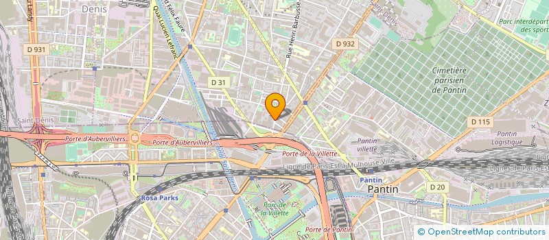 localisation de l'entreprise A.M.L.E à AUBERVILLIERS