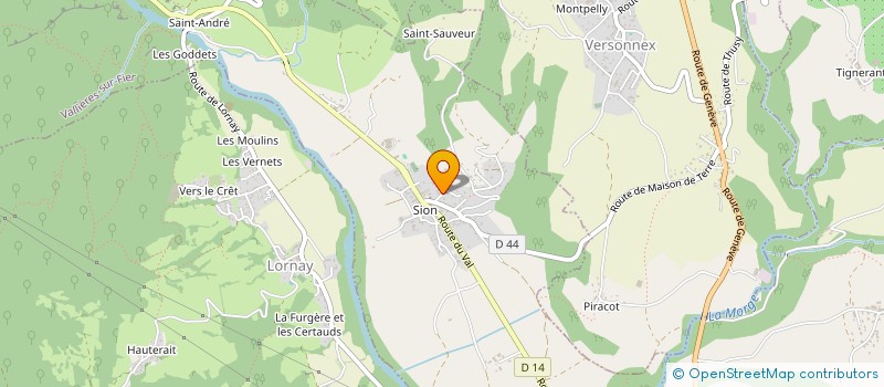 localisation de l'entreprise A.M.L. IMMOBILIER  VALLIERES-SUR-FIER