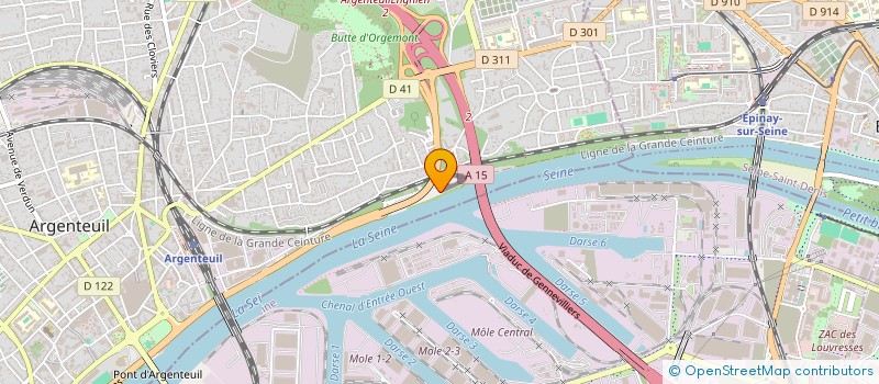 localisation de l'entreprise A.M.M. à ARGENTEUIL