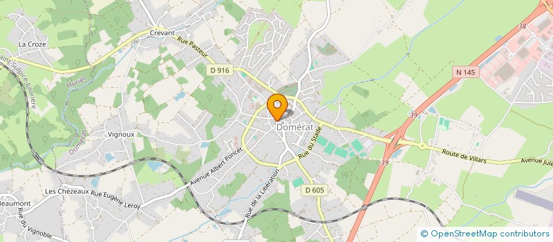 localisation de l'entreprise A M P A D à DOMERAT