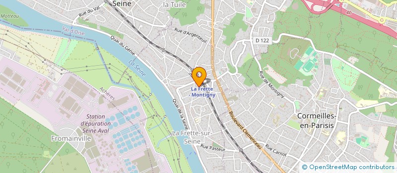 localisation de l'entreprise A.M.P. CONSTRUCTION  LA FRETTE-SUR-SEINE