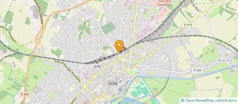 localisation de l'entreprise A.M.P.I. à DOLE