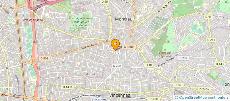 localisation de l'entreprise A.M PEINTURE à MONTREUIL