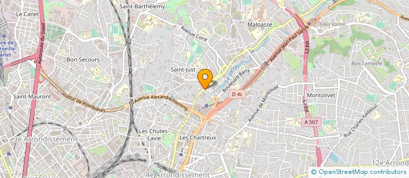 localisation de l'entreprise A.M PEINTURE GENERALE à MARSEILLE