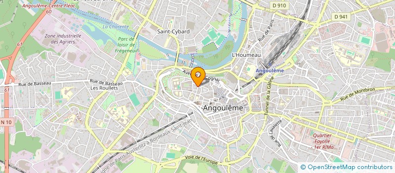 localisation de l'entreprise A.M PLATRERIE PEINTURE à ANGOULEME