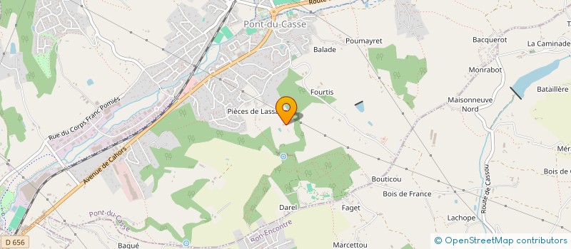 localisation de l'entreprise A.M.PRODUCTION  PONT-DU-CASSE