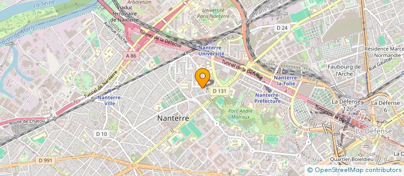 localisation de l'entreprise A.M.R TRANSPORT  NANTERRE