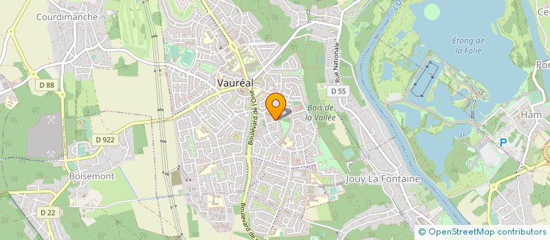 localisation de l'entreprise A.M RESEAUX  VAUREAL