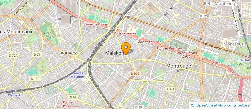 localisation de l'entreprise A.M.S. à MALAKOFF