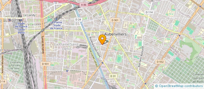 localisation de l'entreprise A.M.S à AUBERVILLIERS