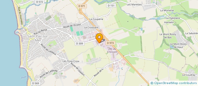 localisation de l'entreprise A.M.S. à SAINT-PAIR-SUR-MER