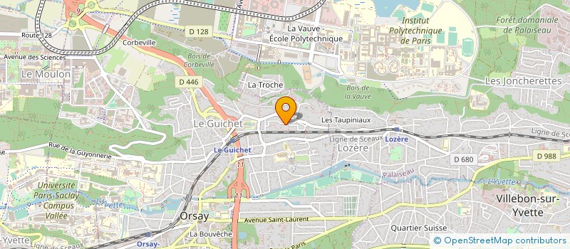 localisation de l'entreprise A.M.S à ORSAY