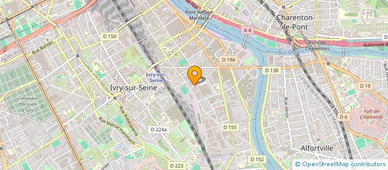 localisation de l'entreprise A.M.S à IVRY-SUR-SEINE