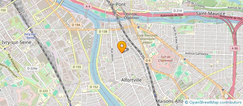 localisation de l'entreprise A.M.S à ALFORTVILLE