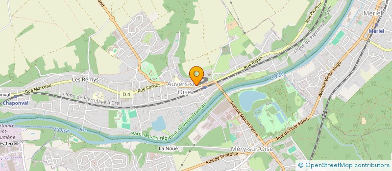 localisation de l'entreprise A M S  AUVERS-SUR-OISE