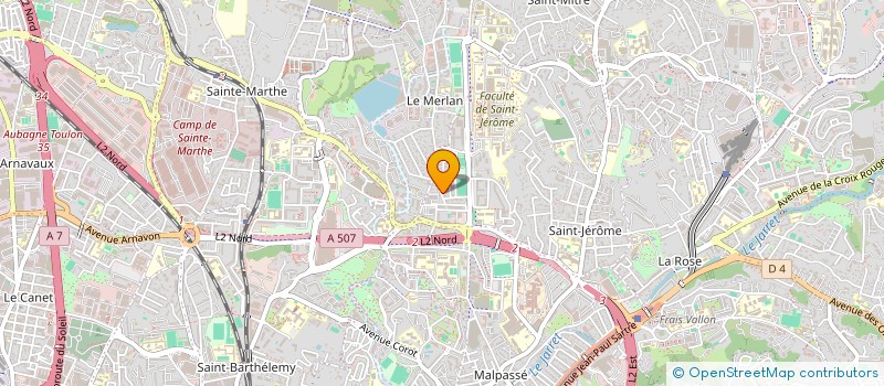 localisation de l'entreprise A.M.S.A à MARSEILLE