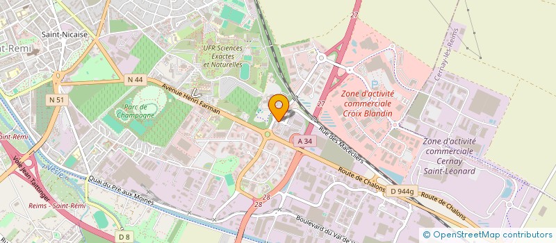 localisation de l'entreprise A.M.S (AGENCE MONITORING SECURITY)  REIMS